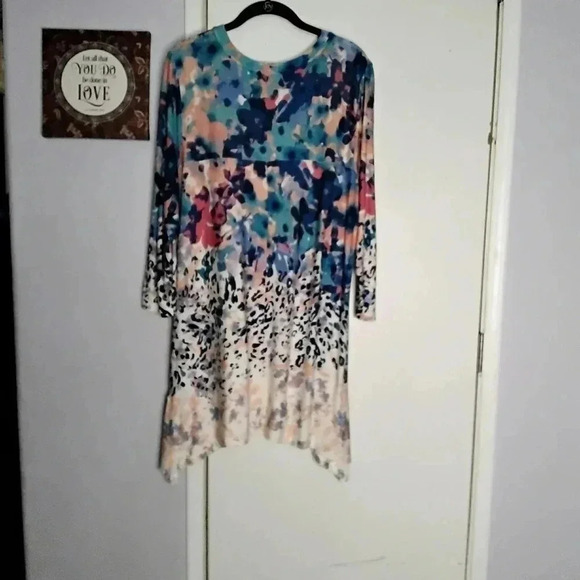 Lori Goldstein Water Color Blouse L - Picture 1 of 5